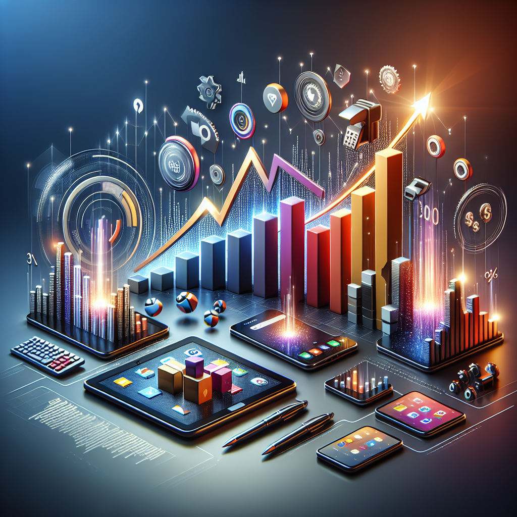 A dynamic infographic showcasing the growth of direct sales in technology products