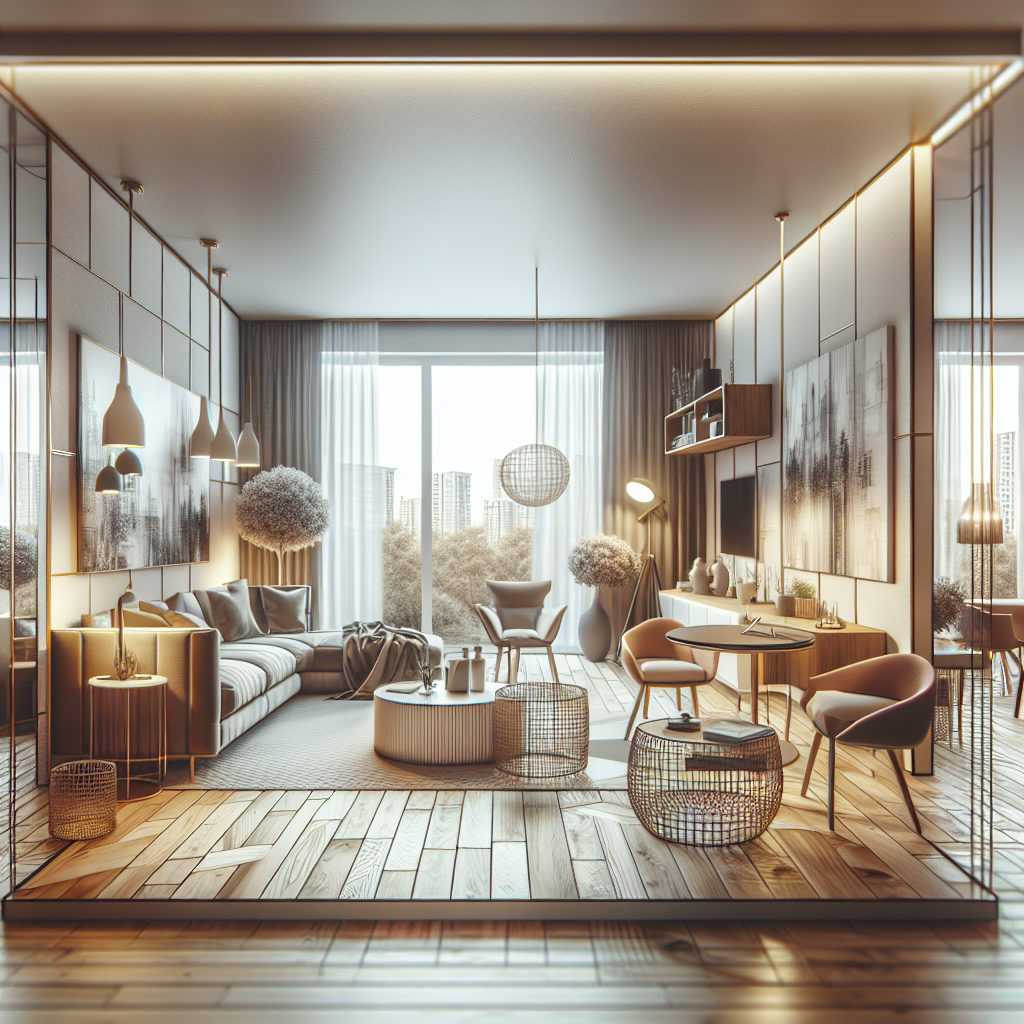 A stylish yet budget-friendly apartment interior showcasing modern decor and luxurious amenities