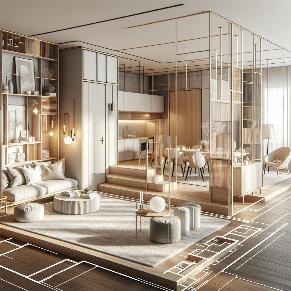 A stylish yet budget-friendly apartment interior showcasing modern decor and spacious layout