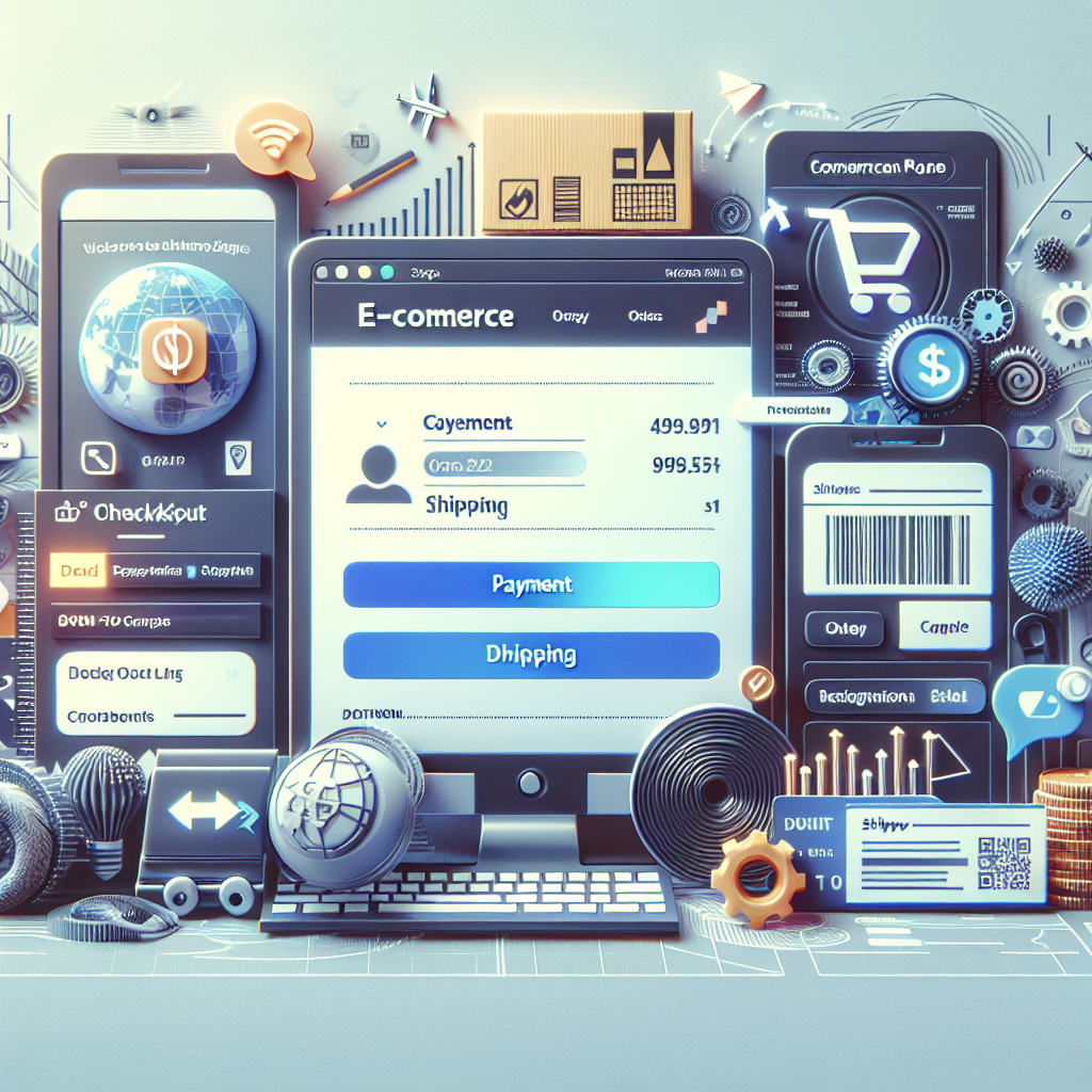 A modern e-commerce website checkout page showing payment options and shipping settings, with a clean and user-friendly design