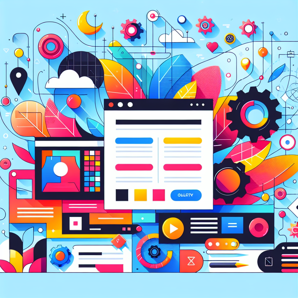 A vibrant and modern web application design interface showcasing user-friendly features and colorful elements