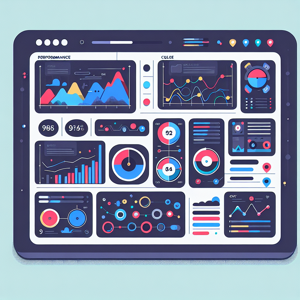 A modern web application dashboard displaying performance metrics and scalability options