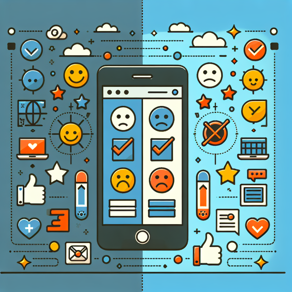 A split screen showing the advantages and disadvantages of web applications versus native applications in an infographic style
