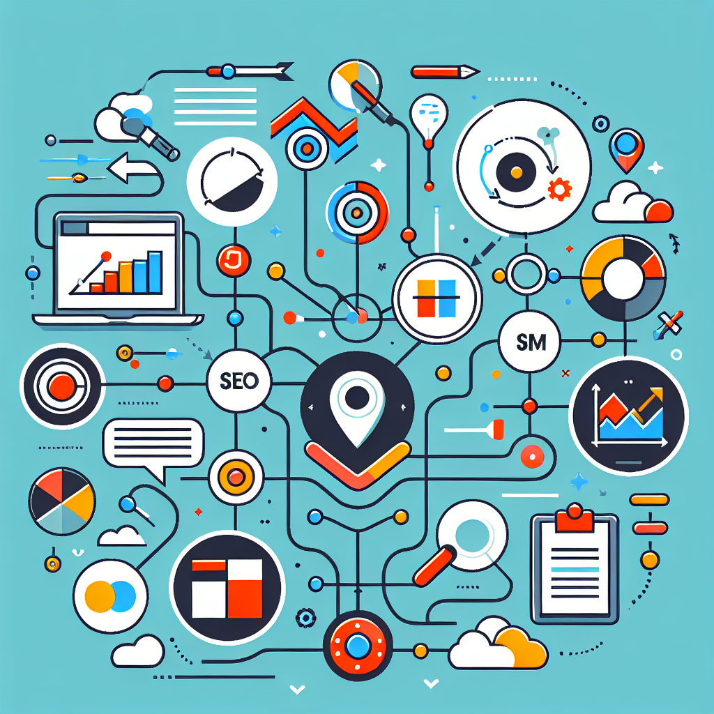 An infographic showing the relationship between SEO and SEM in digital marketing