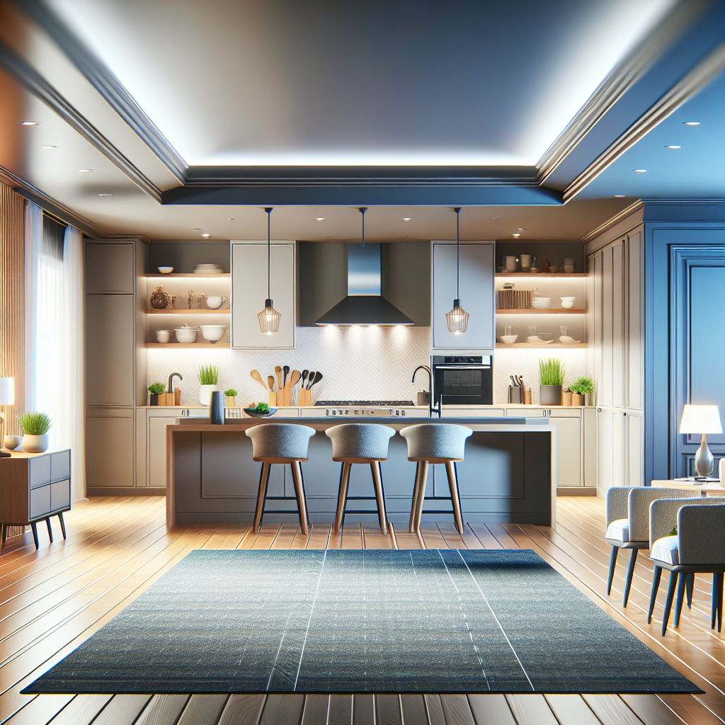 A beautifully renovated modern kitchen with an open floor plan showcasing sleek cabinetry and energy-efficient appliances