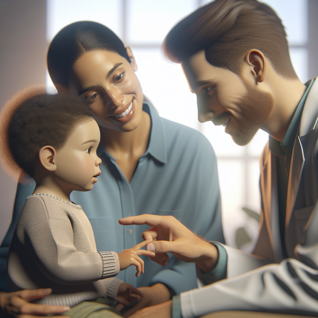 A therapist observing a parent playing with their child during a Parent-Child Interaction Therapy session