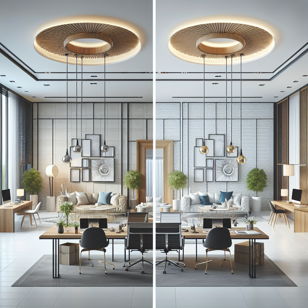 Before and after images of successful commercial renovations showcasing unique designs and layouts