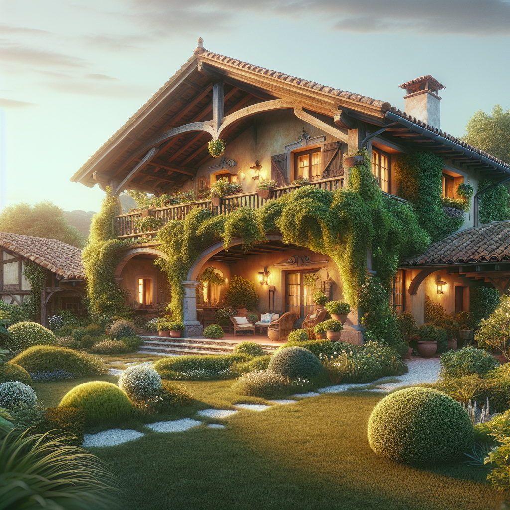 Charming rural house in the countryside of Santillana del Mar with beautiful gardens and rustic decor