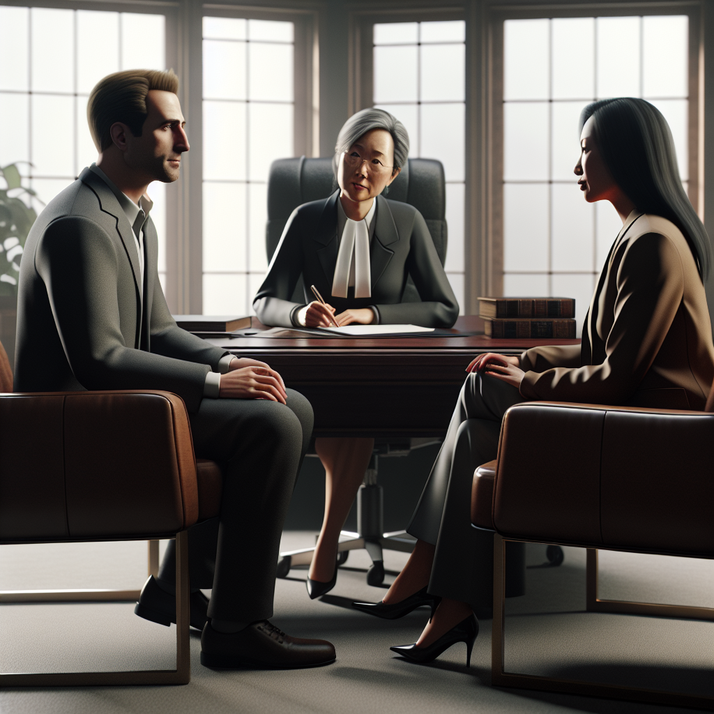 1761508959 1419 75363611 A couple discussing their divorce with a family law attorney in an office setting