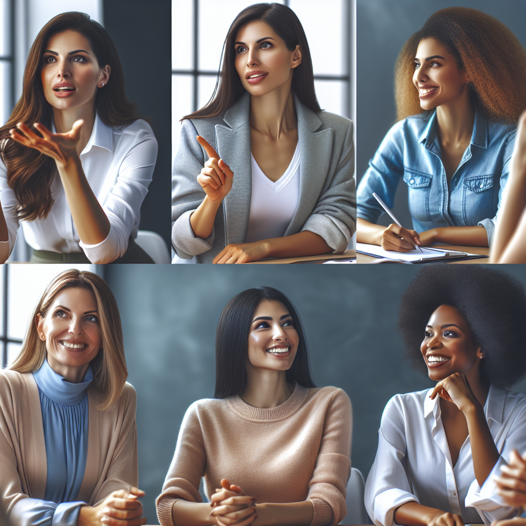 A diverse group of confident women engaging in a leadership workshop