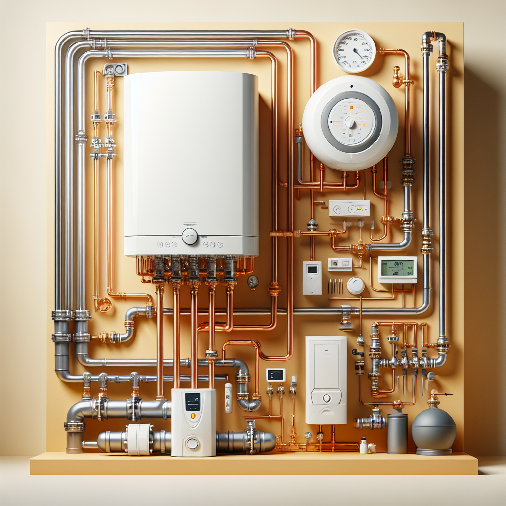 A modern heating system installation with a focus on energy efficiency and eco-friendly technology