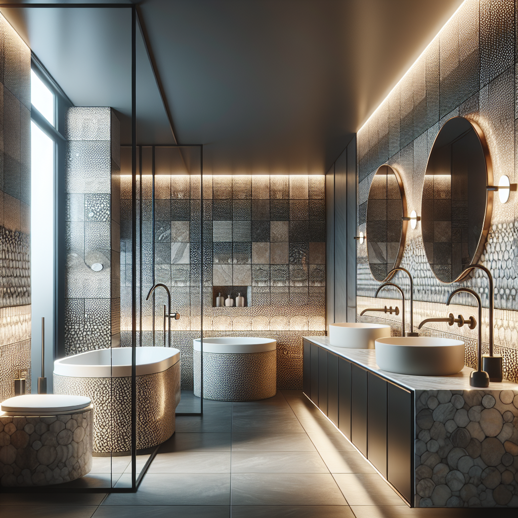 A modern and stylish bathroom renovation with elegant tiles and contemporary fixtures
