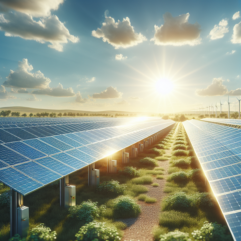 A modern solar energy installation with SolarEdge technology in a sunny environment