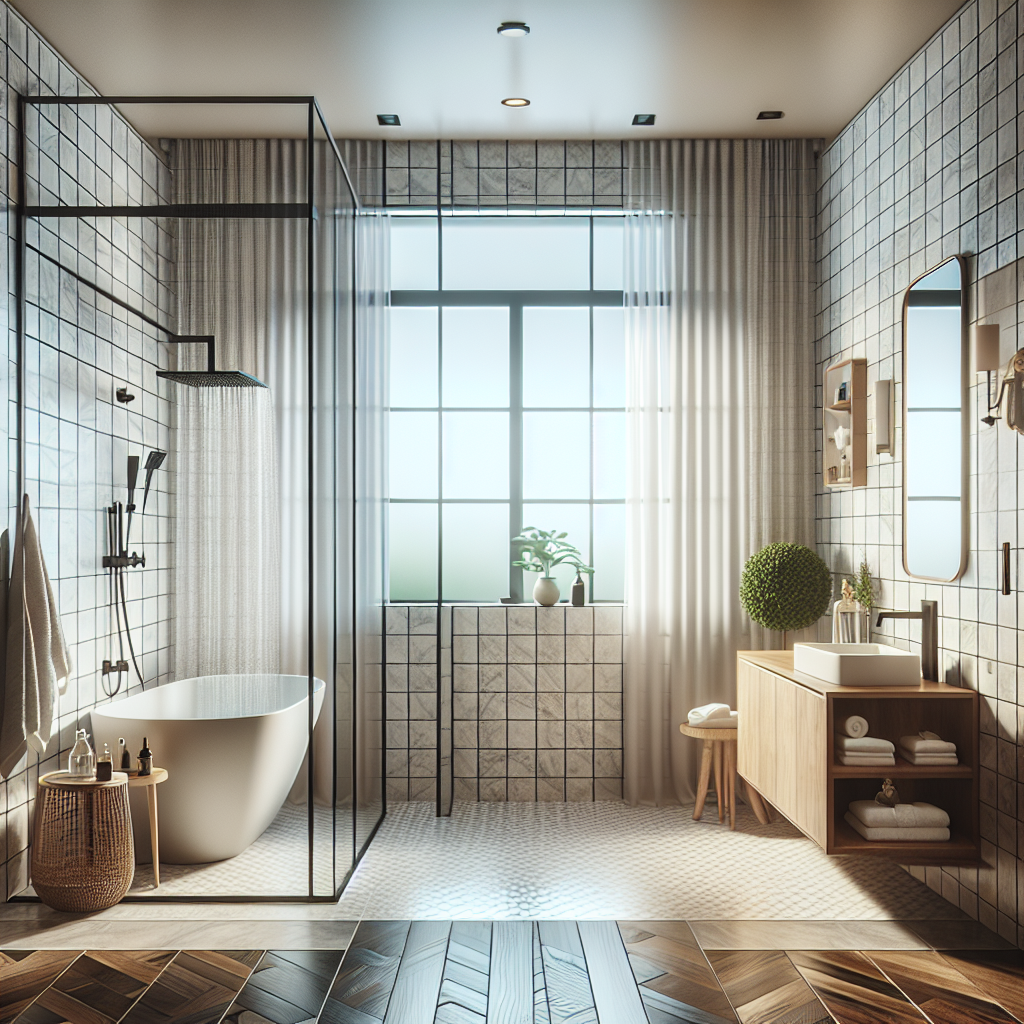 A beautifully renovated bathroom showcasing modern design elements and fixtures