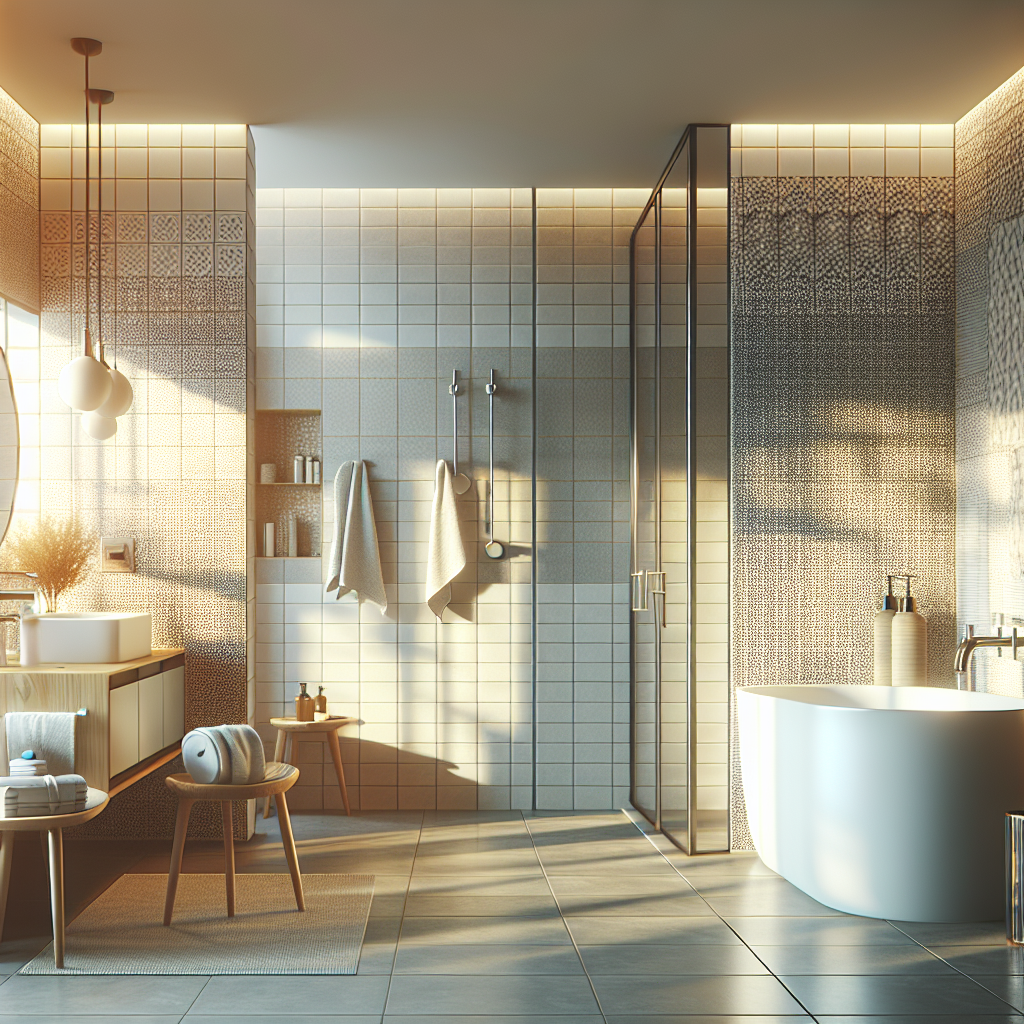 A modern bathroom renovation with stylish tiles and fixtures