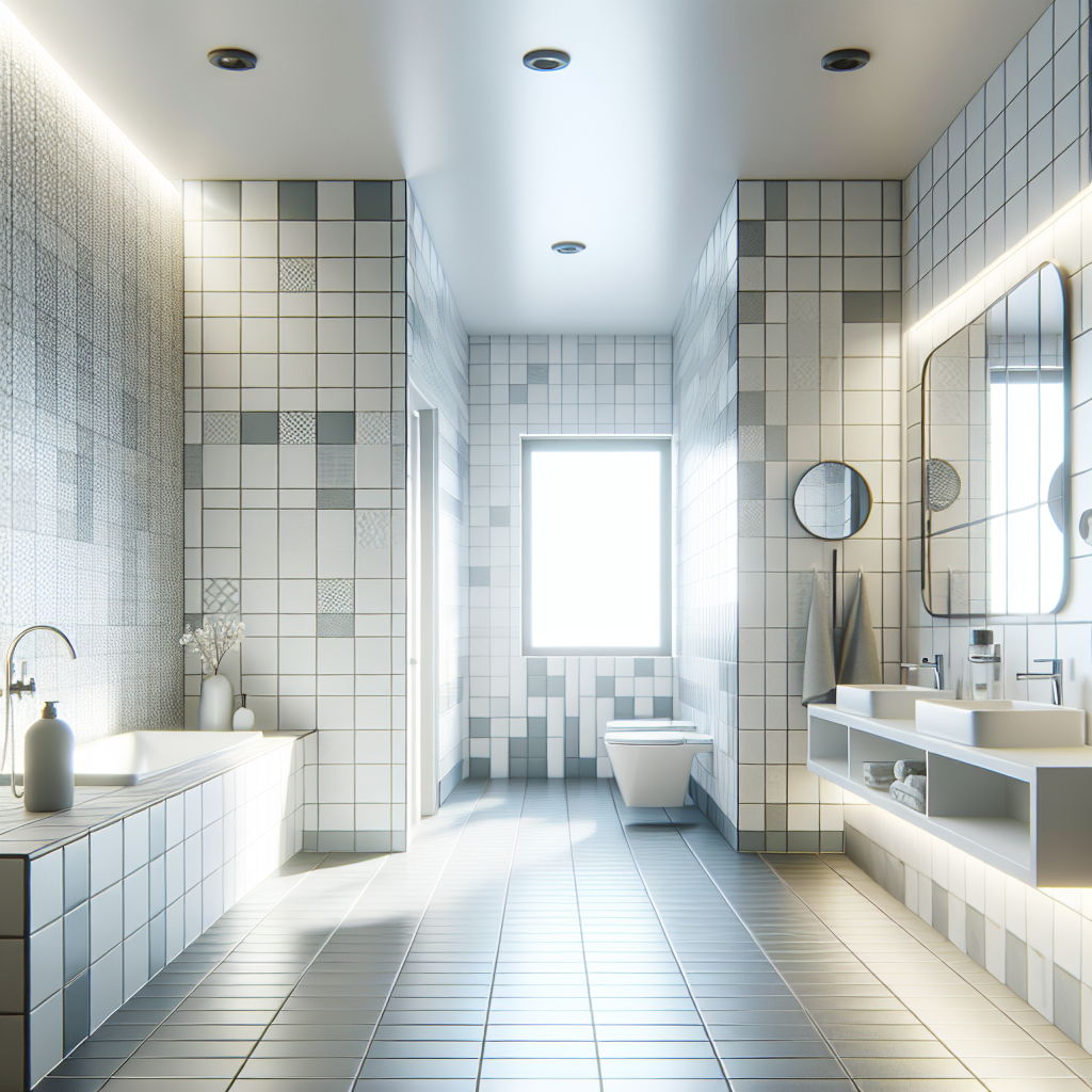 A modern bathroom renovation with stylish tiles and fixtures