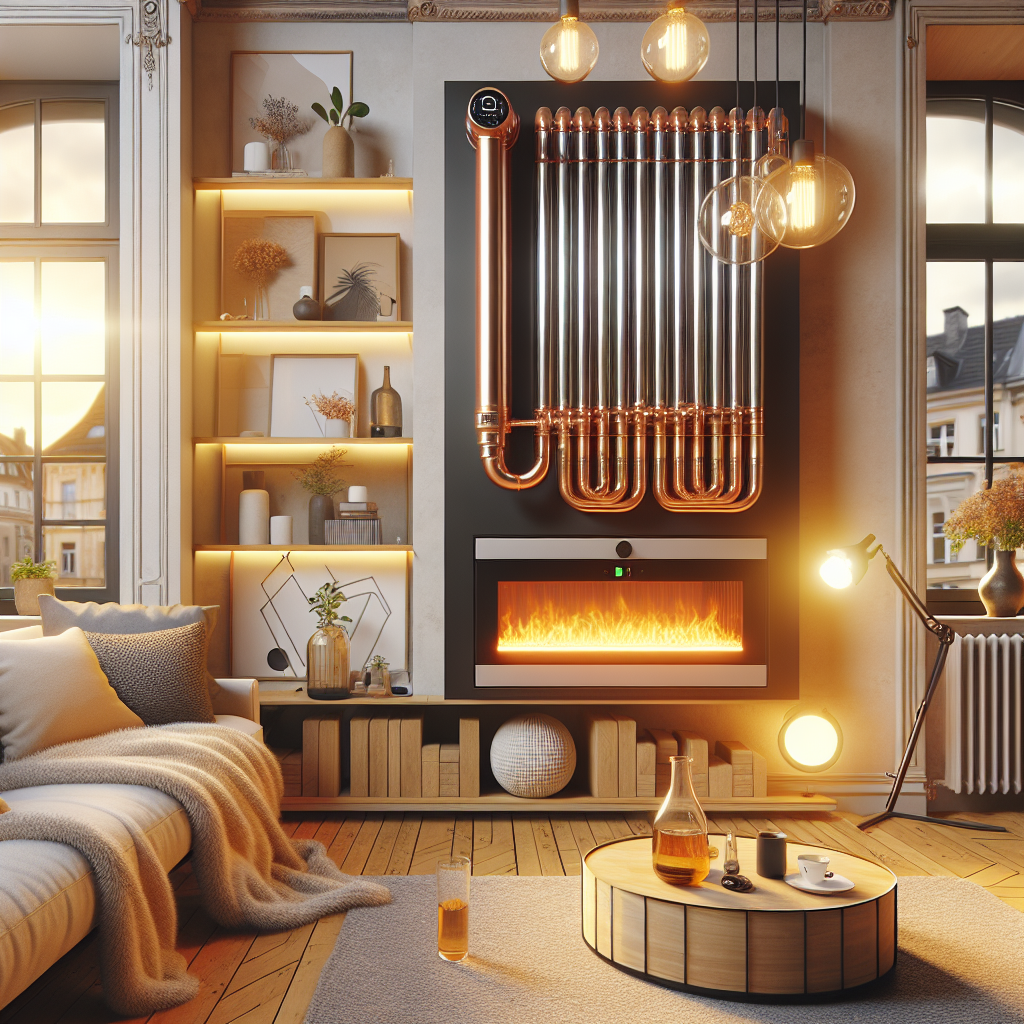 A modern heating system installation in a cozy home setting in Bonn