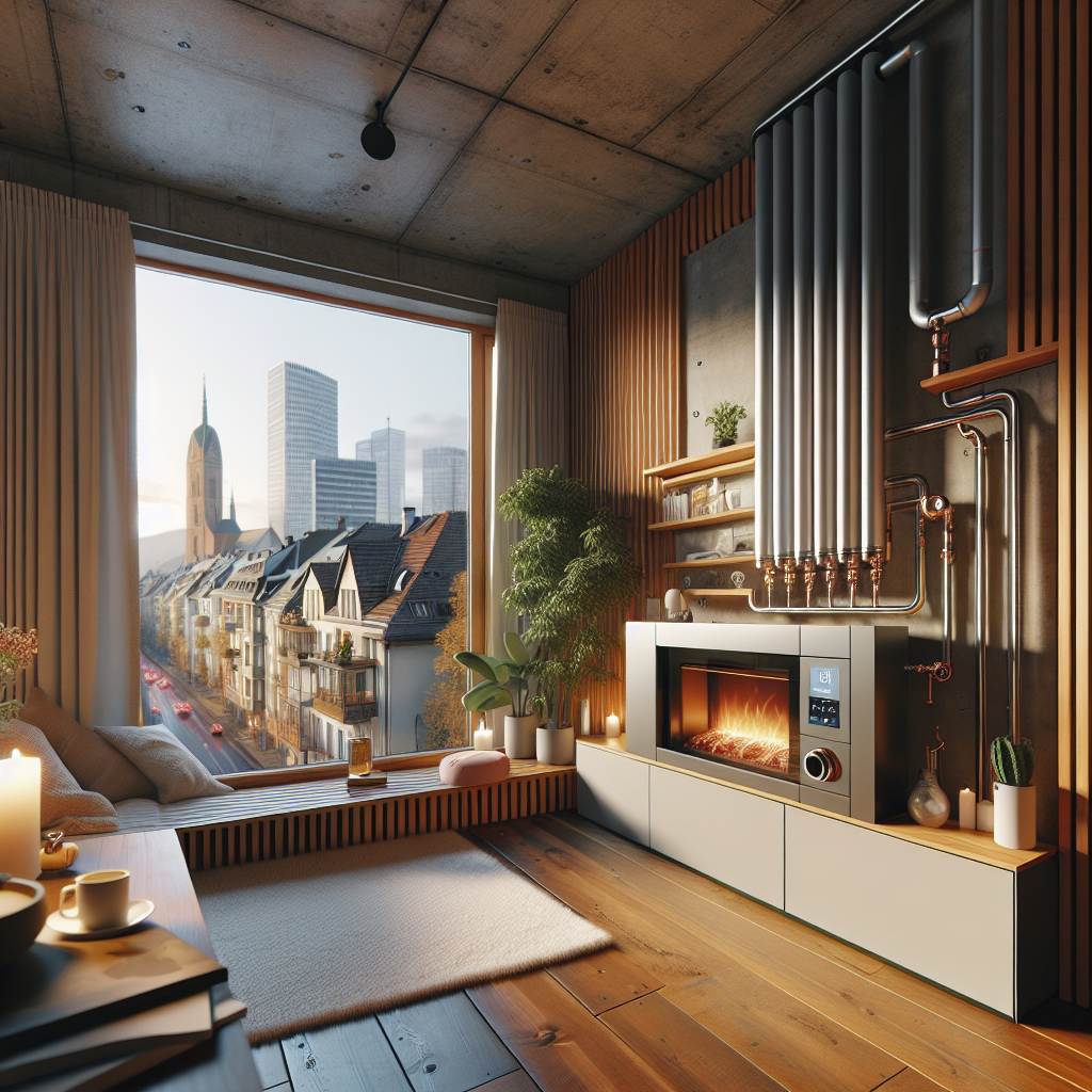 A modern heating system installation in a cozy Bonn home