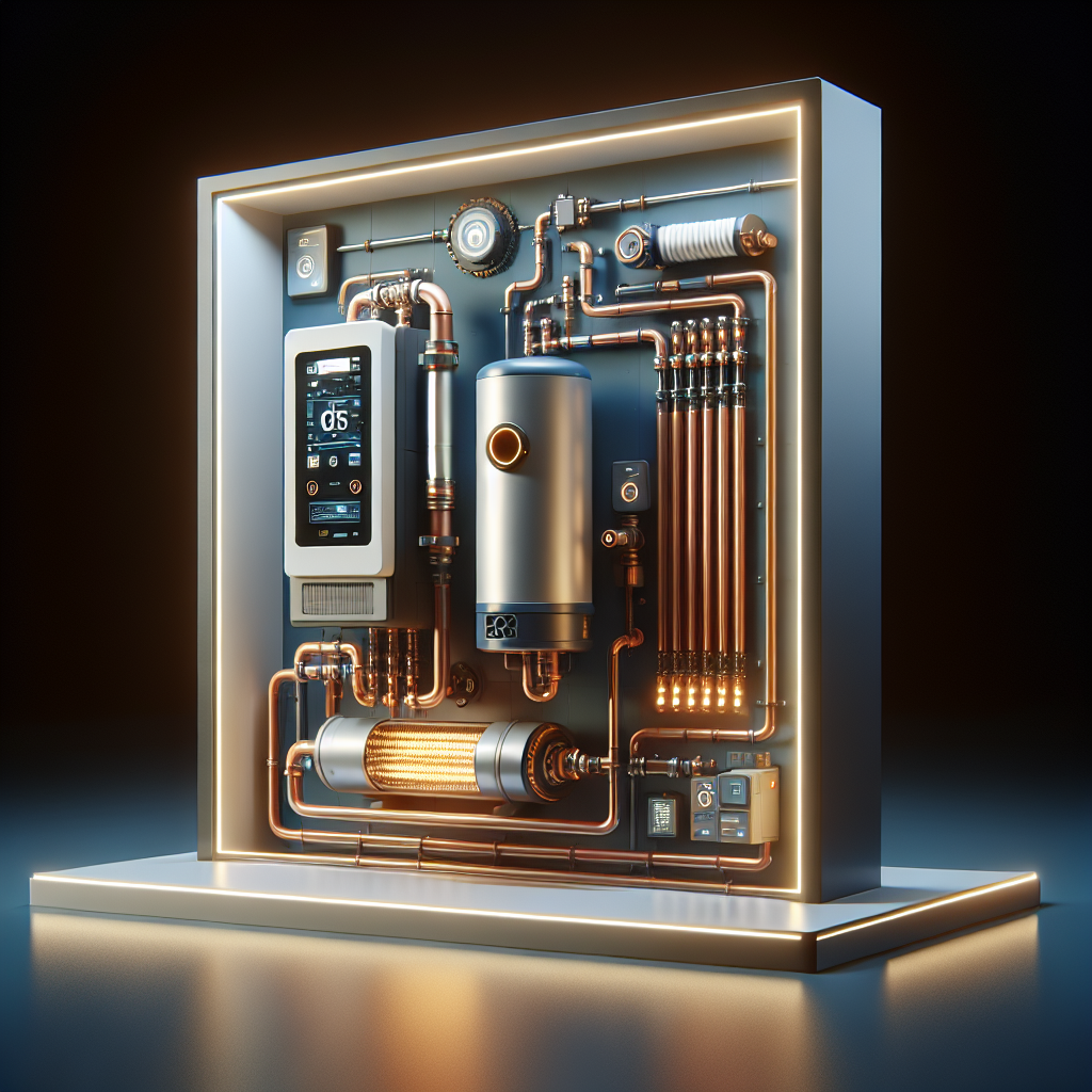 A modern oil heating system with a sleek design and efficient technology