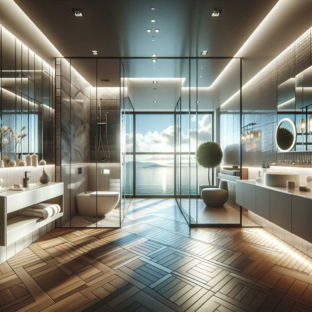 A beautifully renovated modern bathroom showcasing sleek design and efficient use of space