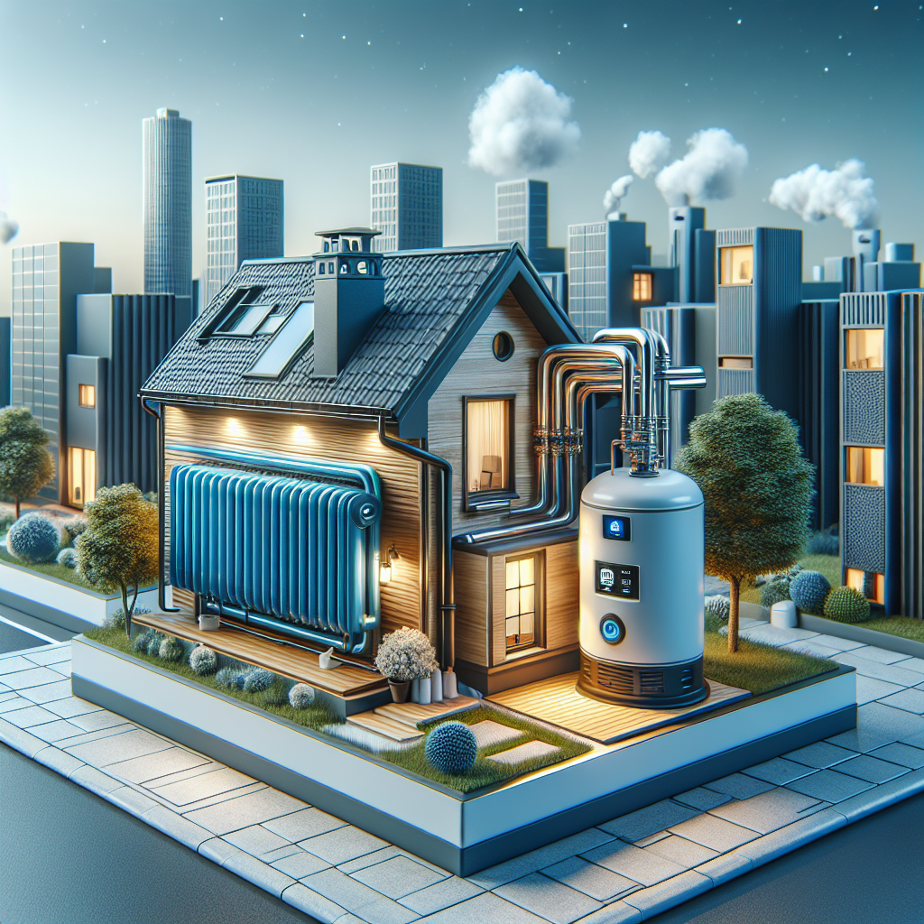 A modern home with a liquid gas heating system installed outside, showcasing efficiency and eco-friendliness