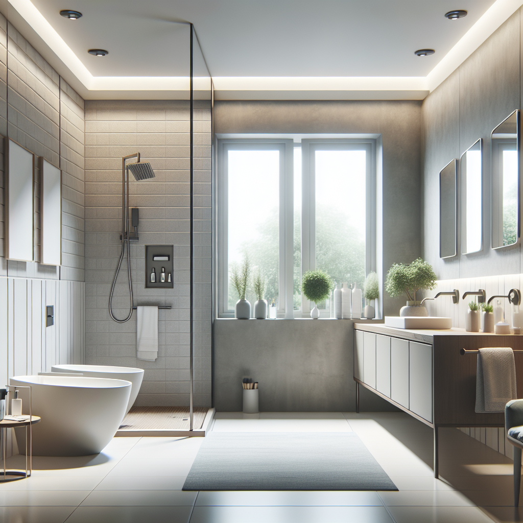 A modern bathroom renovation with stylish fixtures and accessories