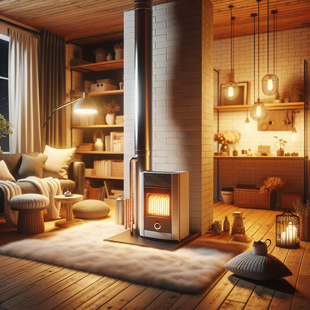 A modern oil heating system installation in a cozy home setting