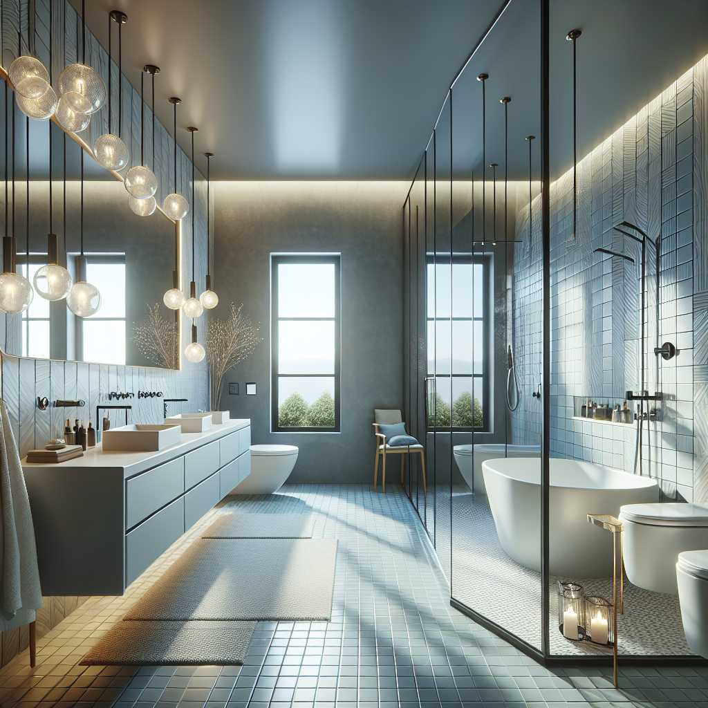 A beautifully renovated modern bathroom with elegant fixtures and natural light