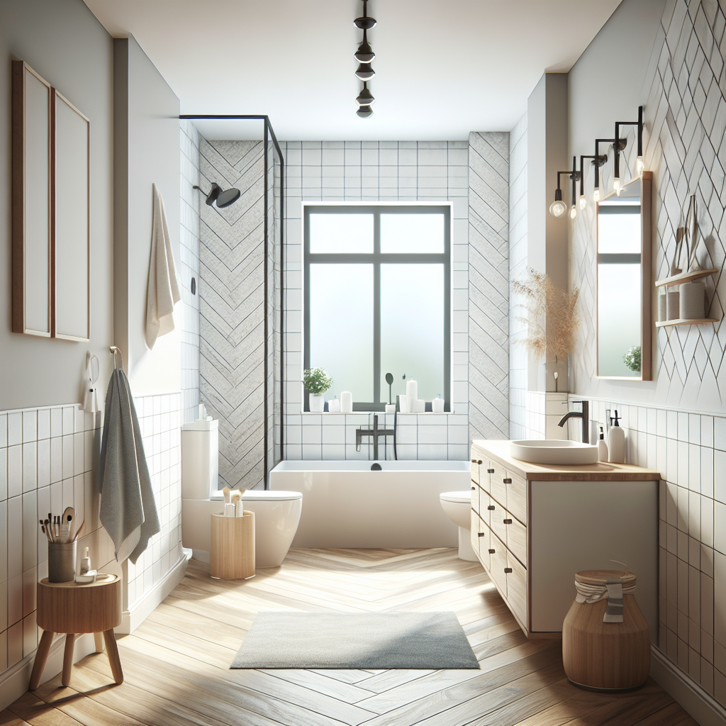 A modern bathroom renovation with stylish fixtures and a clean design