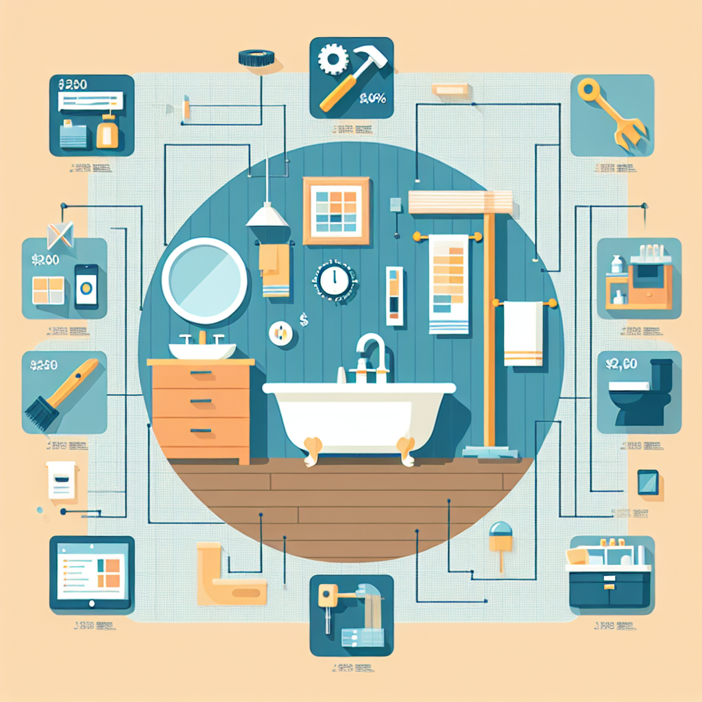 A detailed breakdown of bathroom renovation costs in a visually appealing infographic style