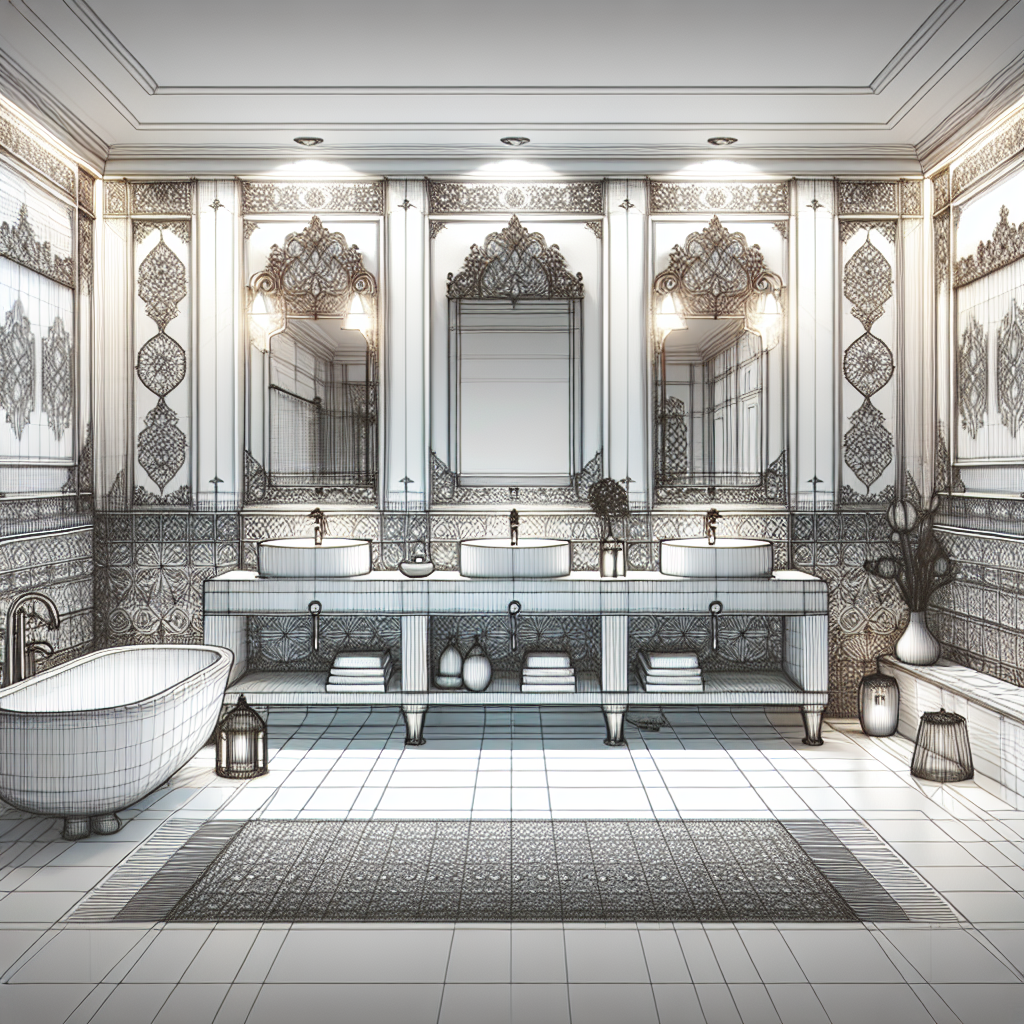 A beautifully designed modern bathroom with elegant fixtures and stylish tiles, showcasing the work of a skilled bad installateur