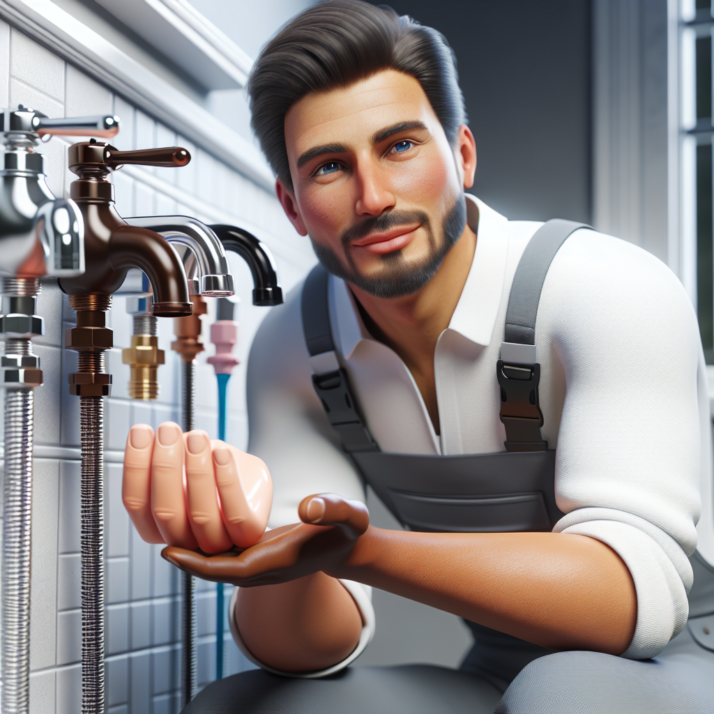A certified plumber working on a bathroom renovation