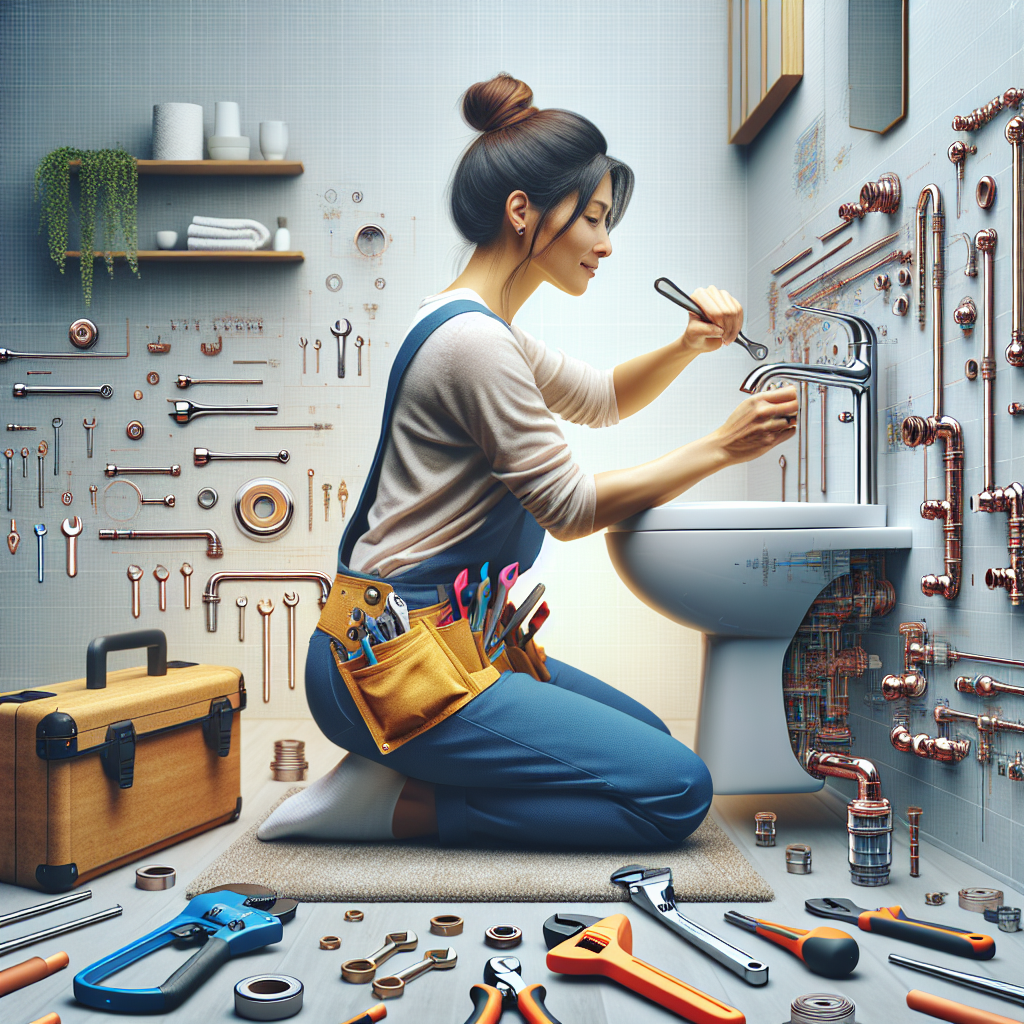 A professional plumber working on a bathroom renovation in Bonn