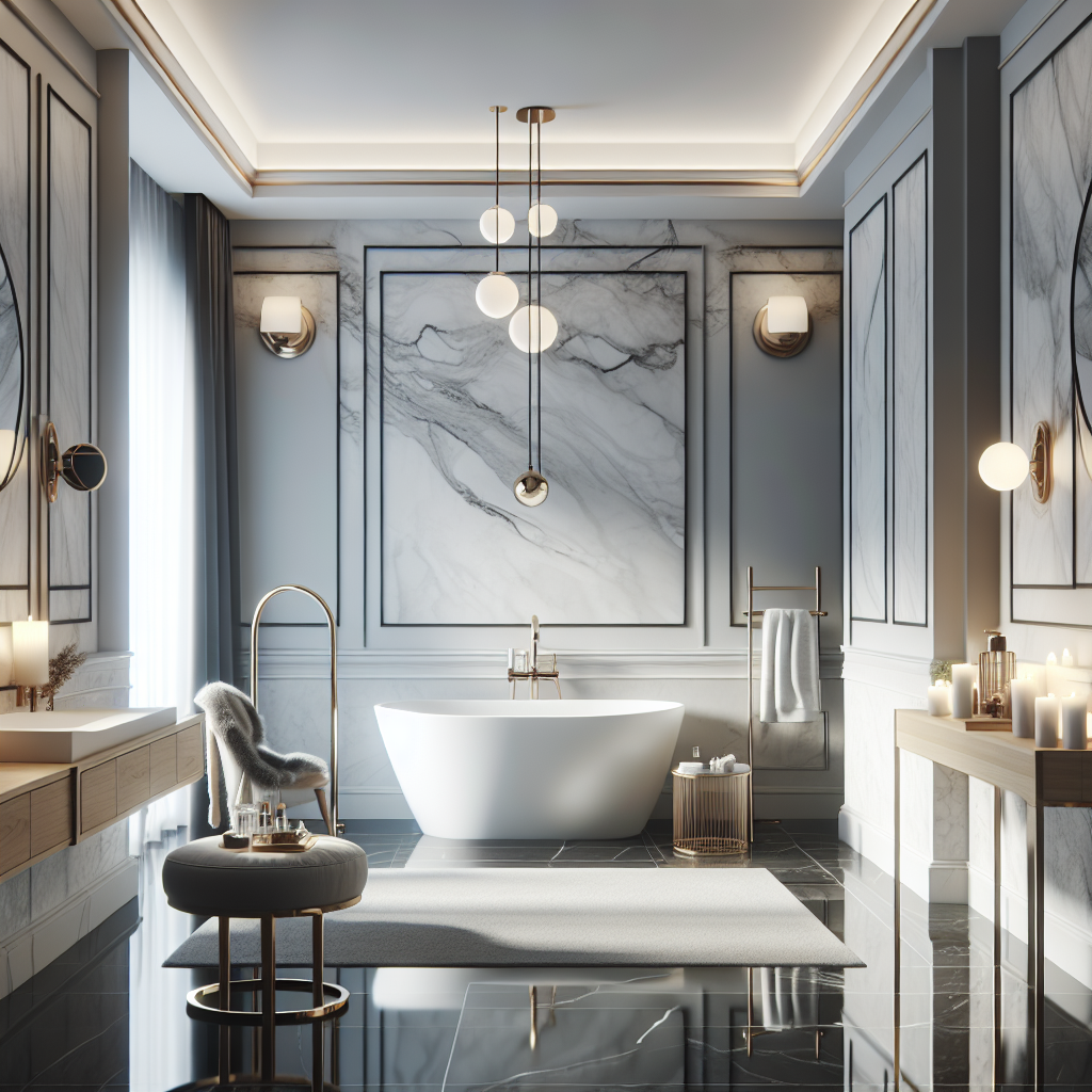 A beautifully renovated bathroom showcasing modern design elements and stylish fixtures