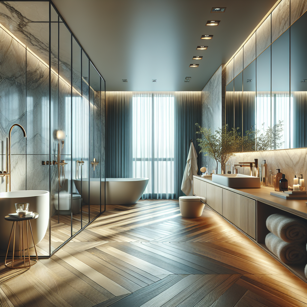 A beautifully renovated bathroom showcasing modern design elements and high-quality materials