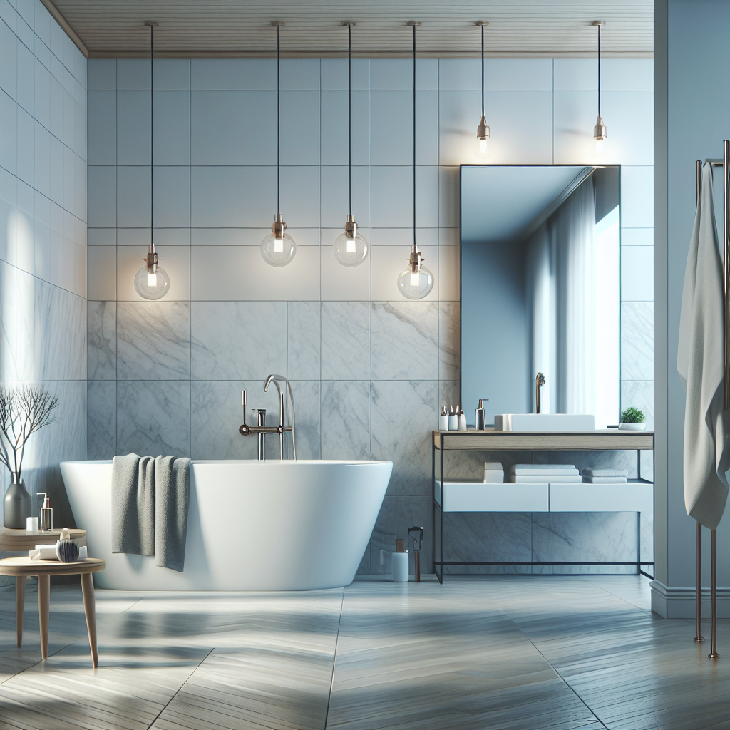 A modern bathroom renovation with stylish fixtures and a clean design