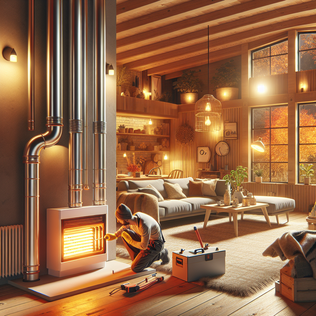 A modern heating system installation in a cozy home setting in Bonn