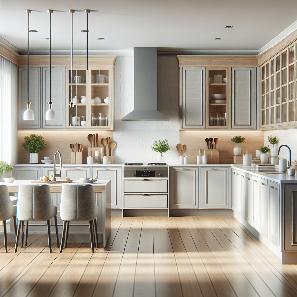 A beautifully designed custom kitchen showcasing modern cabinetry and open-concept layout