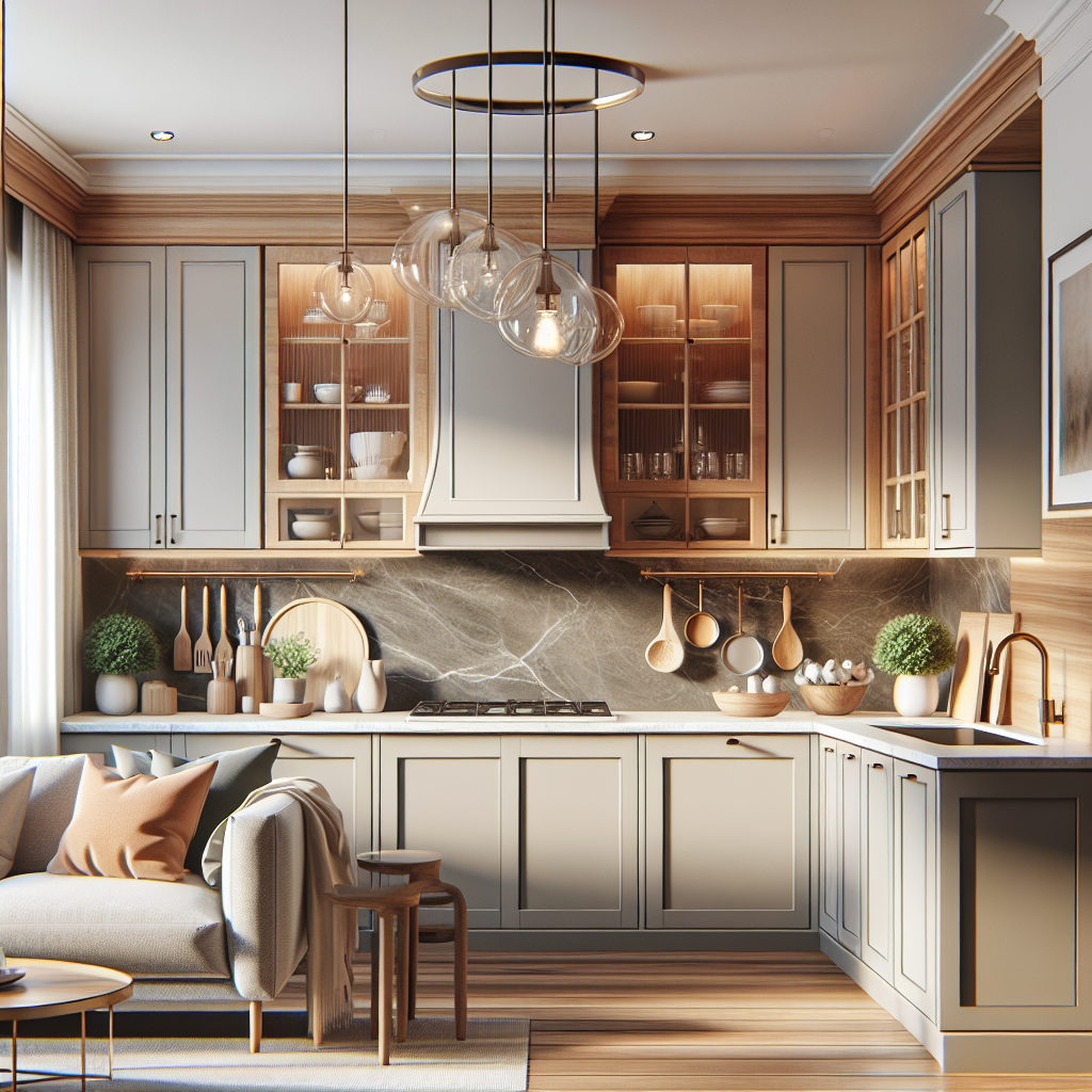 A beautifully designed custom-sized kitchen showcasing unique cabinetry solutions in a modern home setting