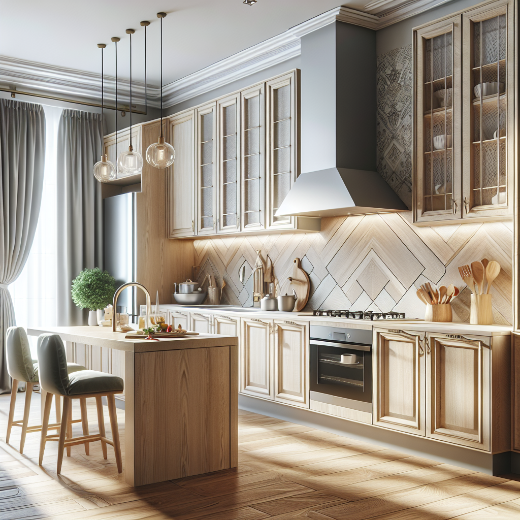 A beautifully designed custom-fit kitchen with tailored cabinetry showcasing unique designs and maximizing space