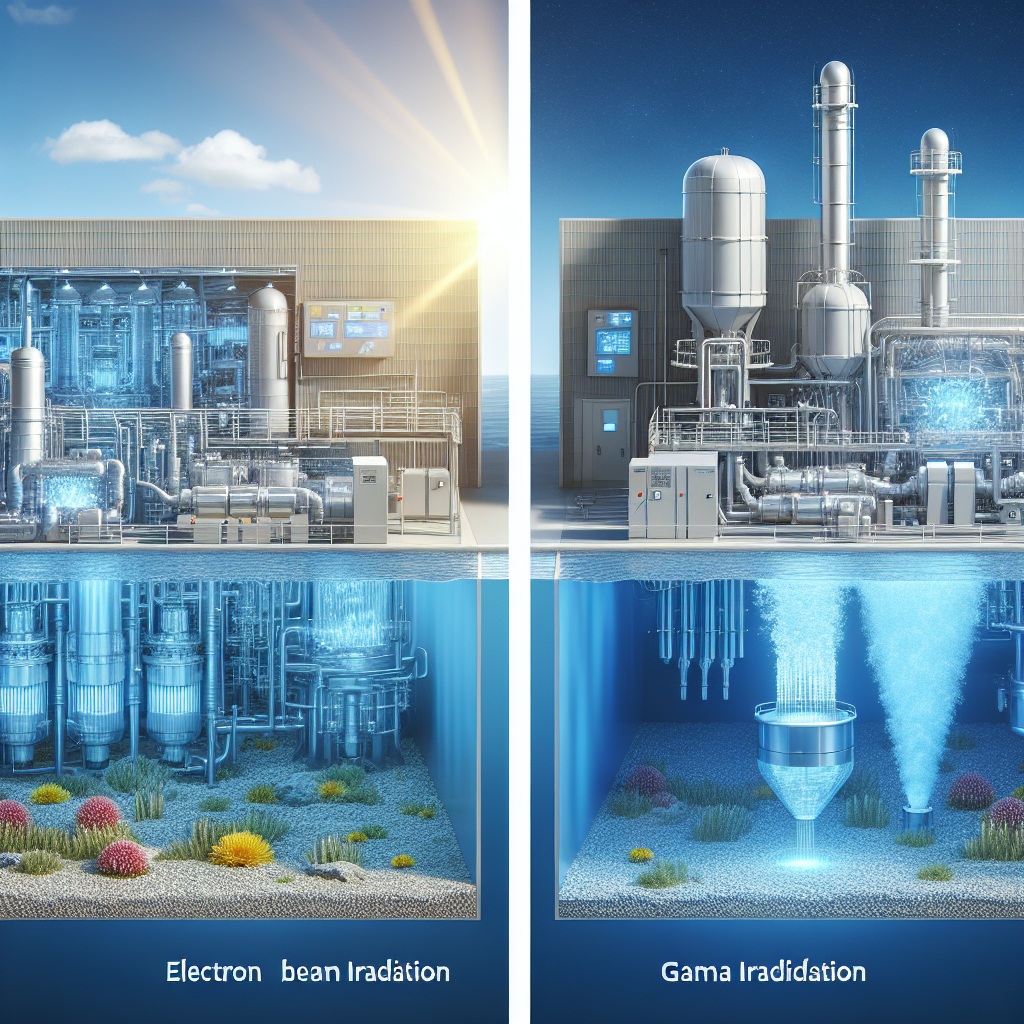A side-by-side comparison of electron beam irradiation technology and gamma irradiation technology in a modern water treatment facility