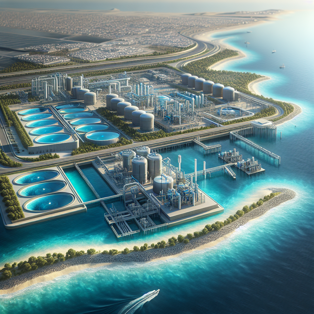 Aerial view of the Hyperion Water Treatment Facility showcasing advanced filtration systems and surrounding coastal areas