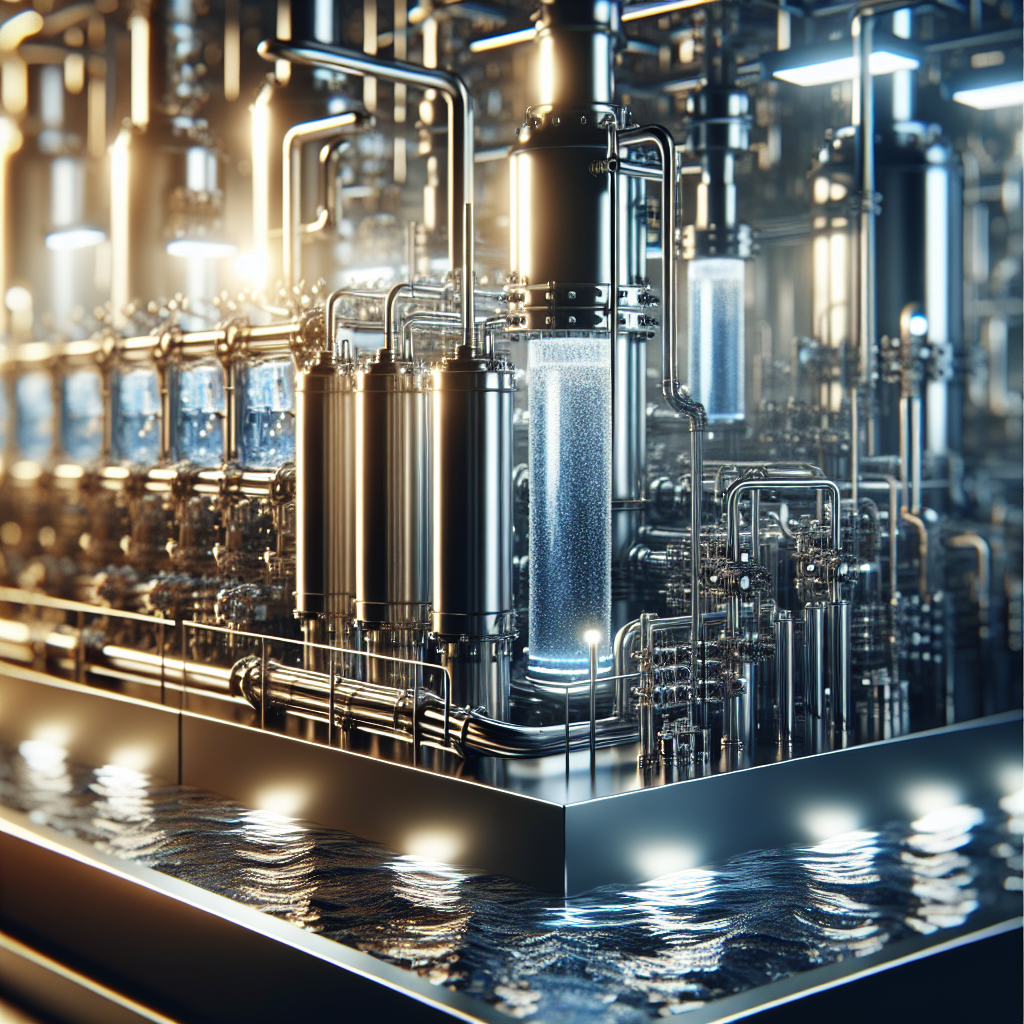 An advanced water reclamation facility showcasing modern filtration systems in action