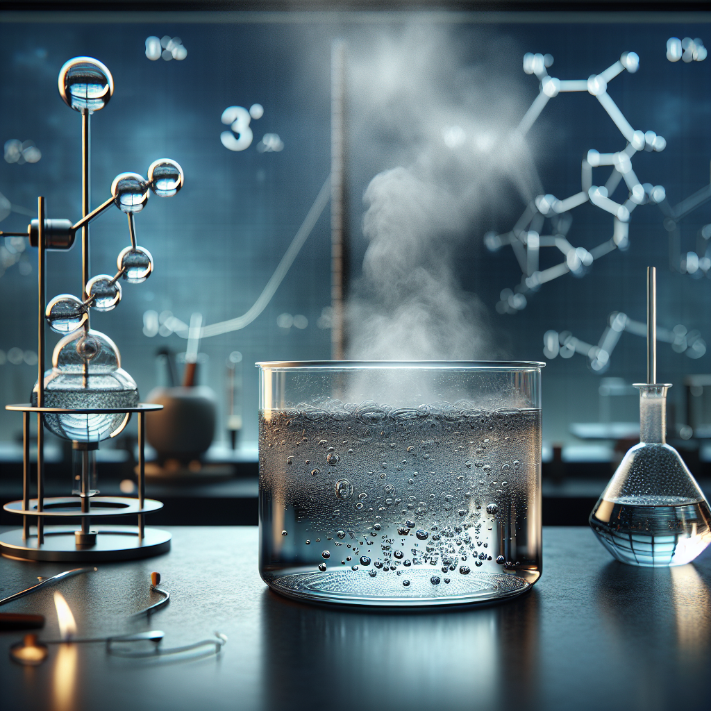 A sleek home distillation setup with boiling water turning into steam