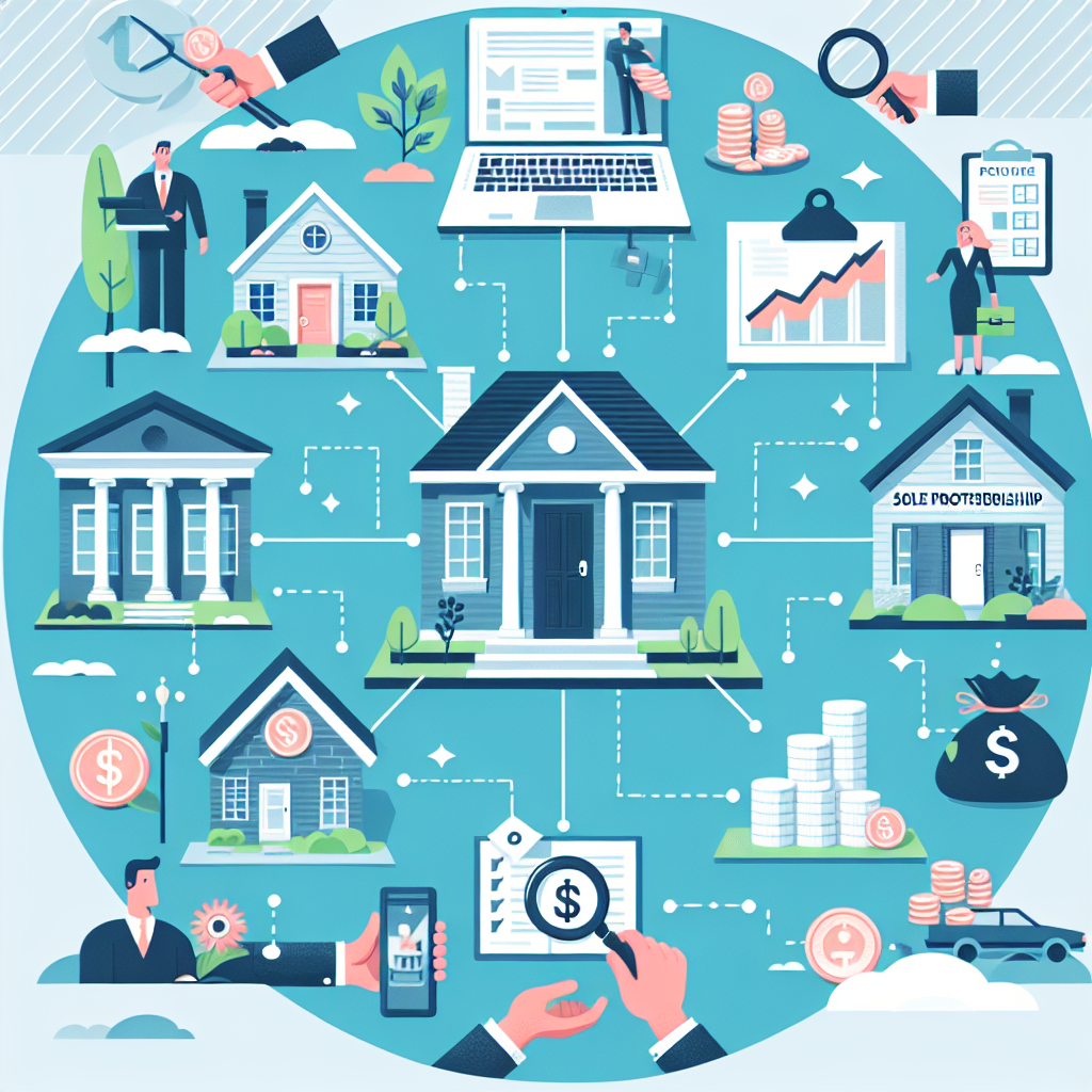 A creative illustration showing the decision-making process for choosing between limited liability company and sole proprietorship with engaging visuals