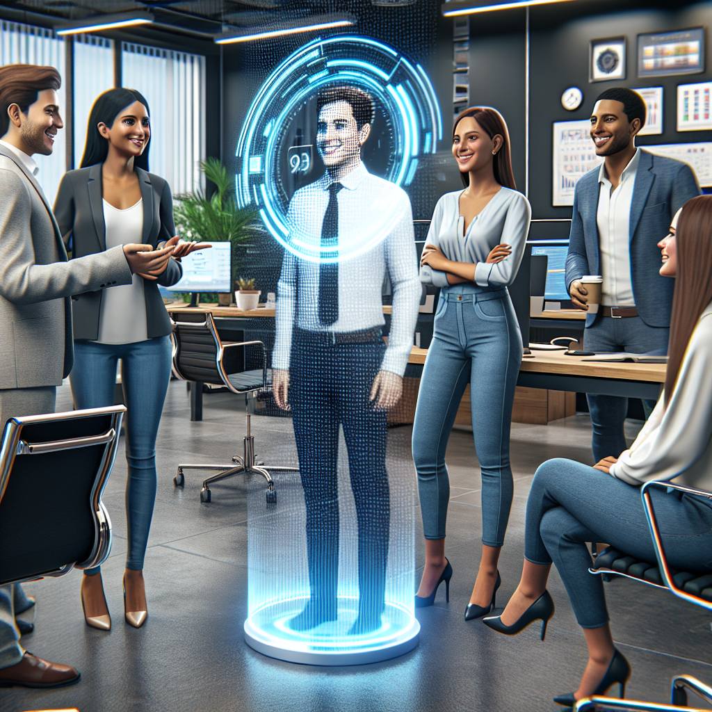 Asistente virtual interactuando con usuarios