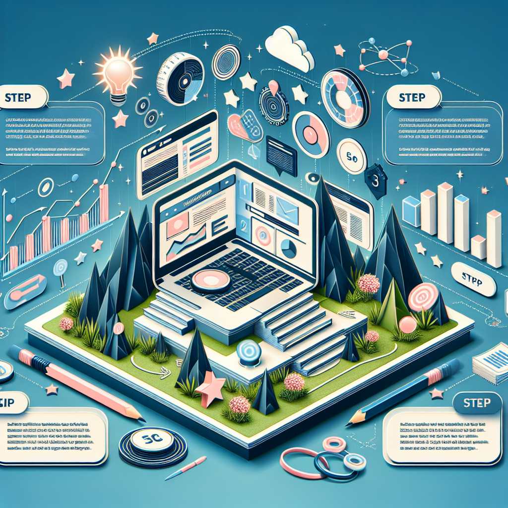 A detailed infographic illustrating the steps of optimizing a landing page for SEO with engaging visuals