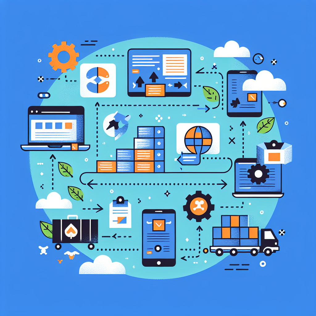 A visual representation of website migration process with steps outlined clearly