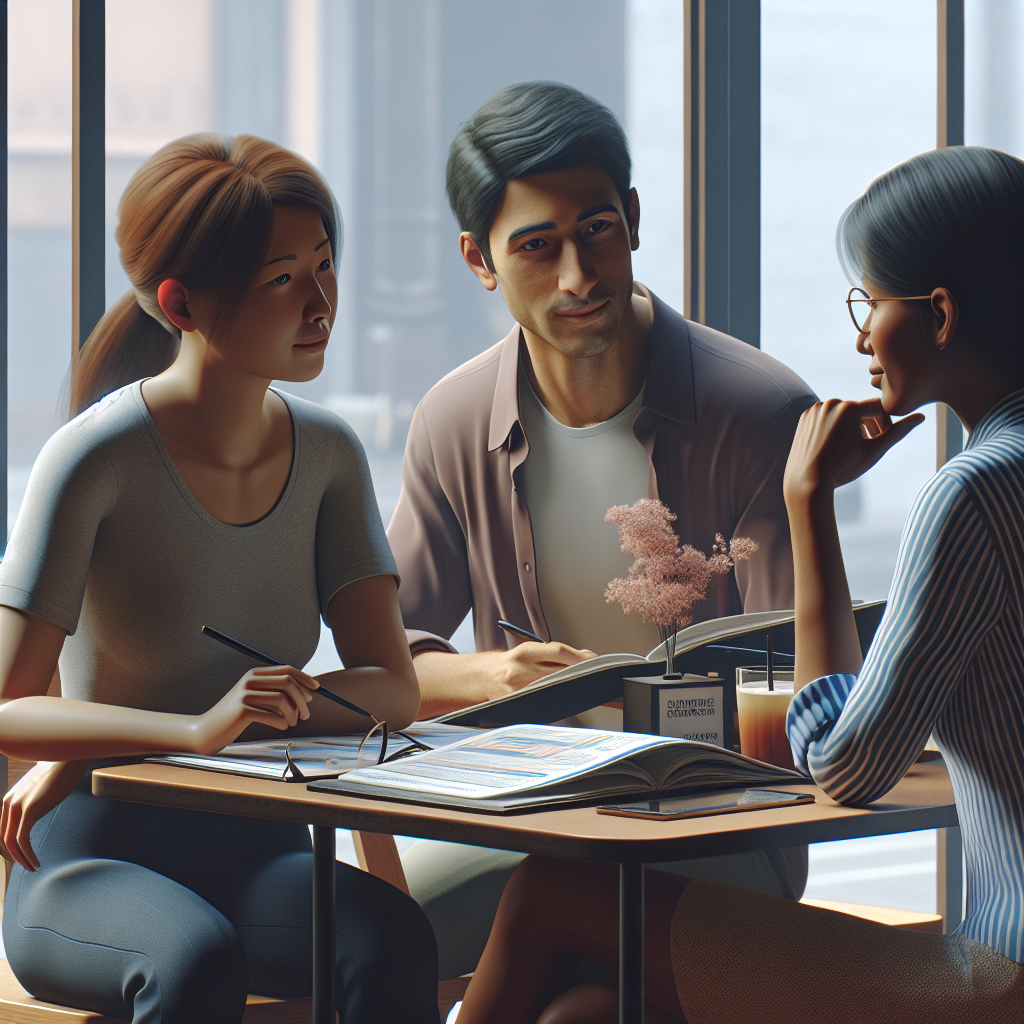 A diverse group of entrepreneurs discussing their business registration options at a café