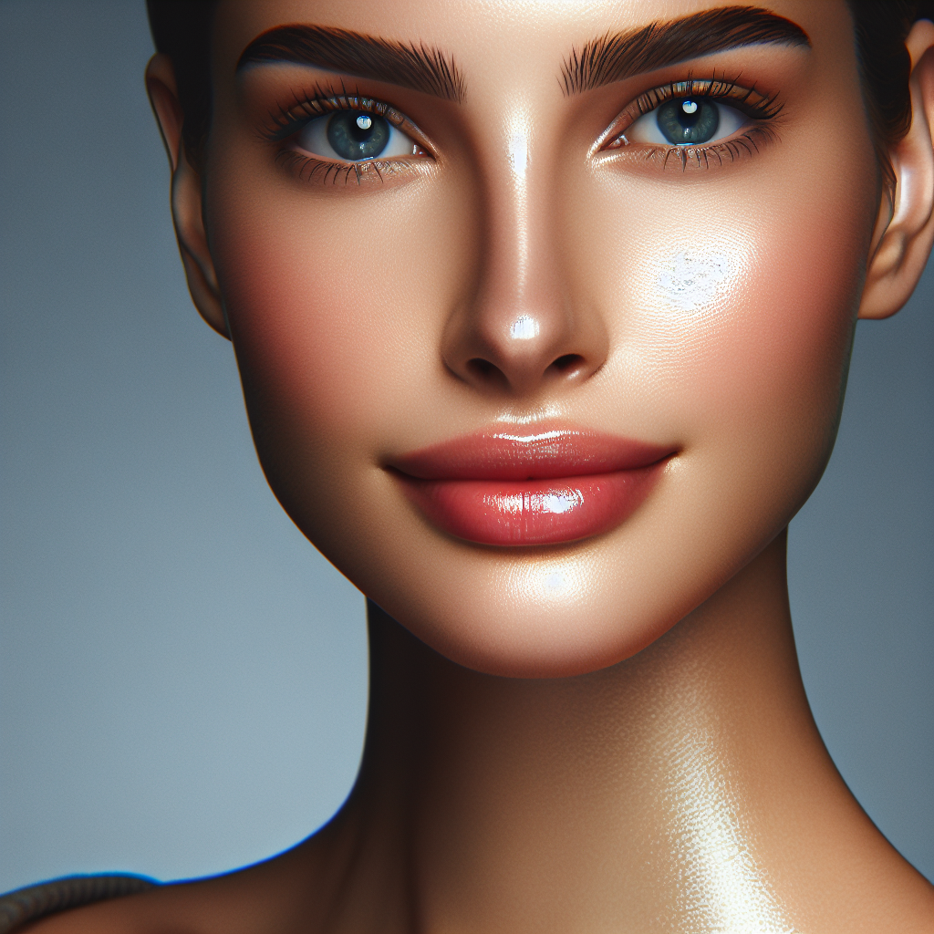 A close-up of a woman's face with glowing skin after microneedling treatment, showcasing smooth texture and radiance